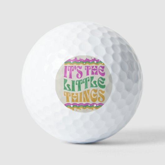 Trendy Wavy Text Inspirerend Affirmation Boho Golfballen (Voorkant)
