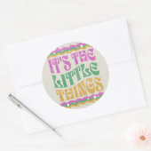 Trendy Wavy Text Inspirerend Affirmation Boho Ronde Sticker (Envelop)
