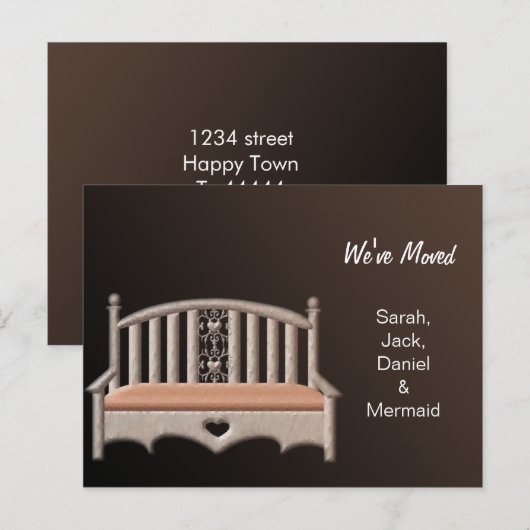 trendy we hebben briefkaart verplaatst (Voorkant / Achterkant)