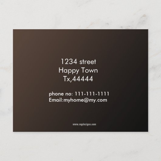 trendy we hebben briefkaart verplaatst (Achterkant)