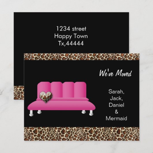 trendy we hebben briefkaart verplaatst (Voorkant / Achterkant)