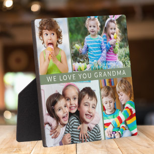 Trendy We Love You Oma 4 Fotocollage Groen Fotoplaat