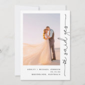 Trendy We Said Yes Ontvangst Feest alleen 2 Foto U Kaart (Voorkant)