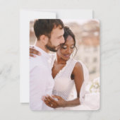 Trendy Weddenschap Foto RSVP met QR-code (Achterkant)