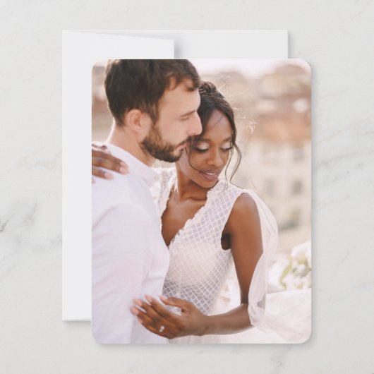 Trendy Weddenschap Foto RSVP met QR-code (Achterkant)