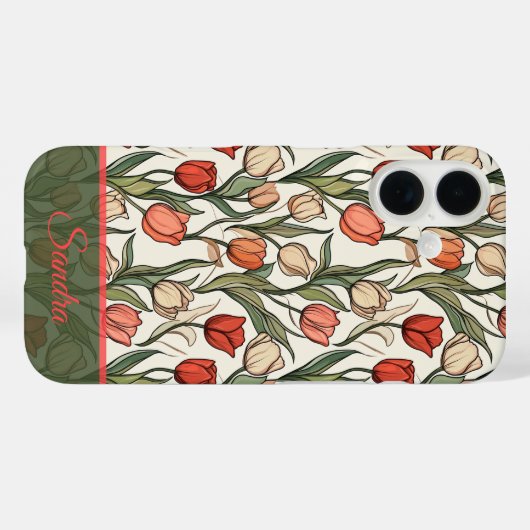 Trendy Wedding Favors Tulip Floral Custom Case-Mate iPhone Case (Achterkant (horizontaal))