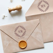 Trendy Wedding Initialen Ornamental Sophisticated Rubberstempel