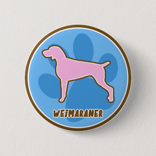Trendy Weimaraner Ronde Button 5,7 Cm (Voorkant)