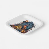 Trendy Welkom Halloween Spooky Roaster Party Papieren Bordje (Gebogen)