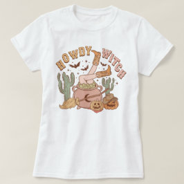 Trendy Western Cowgirl Howdy Witch Halloween T-shirt