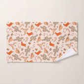 Trendy Westerne Cowboy esthetische kerstpatroon Bad Handdoek (Handdoek)