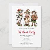Trendy Whimsical Dieren Speelse Kerstfeest I Kaart (Voorkant)