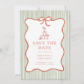 Trendy Whimsical Hand Drawn Bow Photo  Save The Date (Voorkant)