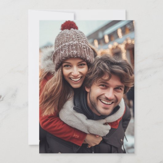 Trendy Whimsical Hand Drawn Bow Photo  Save The Date (Achterkant)