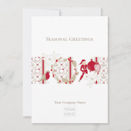 Trendy Whimsical Seasons Groeten Business Feestdagenkaart