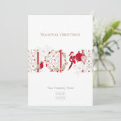 Trendy Whimsical Seasons Groeten Business Feestdagenkaart (Staand voorkant)