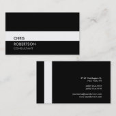 Trendy White Black Attractive Visitekaartje (Voorkant / Achterkant)