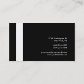 Trendy White Black Attractive Visitekaartje (Achterkant)