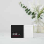 Trendy White Black Attractive Visitekaartje (Staand voorkant)