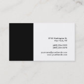 Trendy White Black Attractive Visitekaartje (Achterkant)