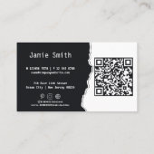 Trendy White & Black Photography Visitekaartje (Achterkant)