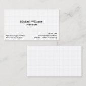 Trendy White Checkered Geometric Pattern Modern Visitekaartje (Voorkant / Achterkant)