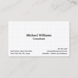 Trendy White Checkered Geometric Pattern Modern Visitekaartje