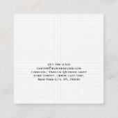 Trendy White Checks Modern Minimalist Professional Vierkante Visitekaartje (Achterkant)