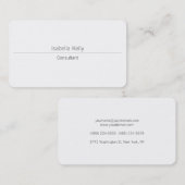 Trendy White Creative Professional Stijlvol Visitekaartje (Voorkant / Achterkant)