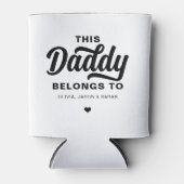 Trendy White Deze papa behoort tot Vaderdag Blikjeskoeler (Voorkant)