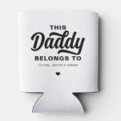 Trendy White Deze papa behoort tot Vaderdag Blikjeskoeler (Achterkant)