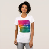 Trendy White Elegant Moderne Sjabloon uploaden T-shirt (Voorkant volledig)