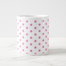Trendy White en Pink Polka Dots Pattern Retro