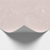 Trendy White Flowers schetst het 'Blush Pink'-ontw Cadeaupapier (Hoek)