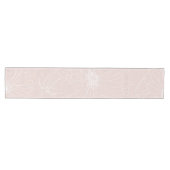 Trendy White Flowers schetst het 'Blush Pink'-ontw Medium Tafelloper (Horizontaal)