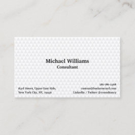 Trendy White Geometric Pattern Modern Chic Stylish Visitekaartje