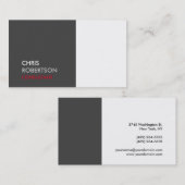 Trendy White Grey Aantrekkelijk Visitekaartje (Voorkant / Achterkant)