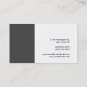 Trendy White Grey Aantrekkelijk Visitekaartje (Achterkant)