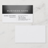 Trendy White Grey Charming Manager Visitekaartje (Voorkant / Achterkant)