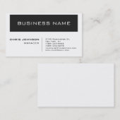 Trendy White Grey Striped Manager Visitekaartje (Voorkant / Achterkant)