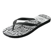 Trendy white love typography & Two Hearts Teenslippers (Schuin)