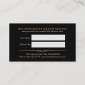 Trendy White Marble Beauty Salon Referral Kaart (Achterkant)