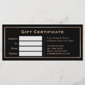 Trendy White Marble Let Gift Certificate Kaart (Achterkant)