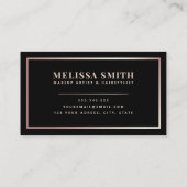 Trendy White Marble Makeup Artist Hair Salon Visitekaartje (Achterkant)