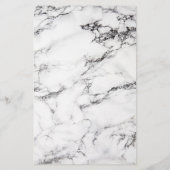 Trendy White Marble Makeup & Hair Beauty Salon Flyer (Achterkant)