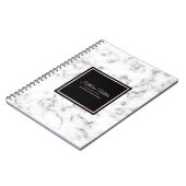 Trendy White Marble Roos Gold Modern Notitieboek (Linkerzijde)