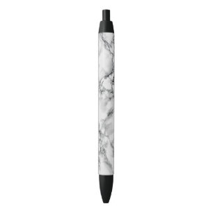 Trendy White marble Stone Blauwe Inkt Pen
