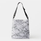 Trendy White Marble Stone Crossbody Tas (Achterkant)