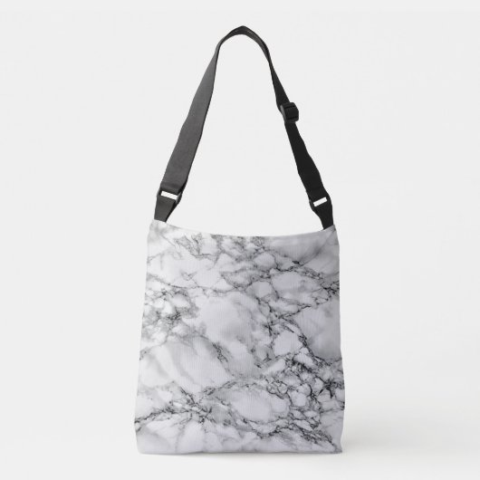 Trendy White Marble Stone Crossbody Tas (Voorkant)