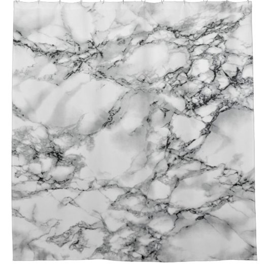 Trendy White Marble Stone - Douchegordijn (Voorkant)
